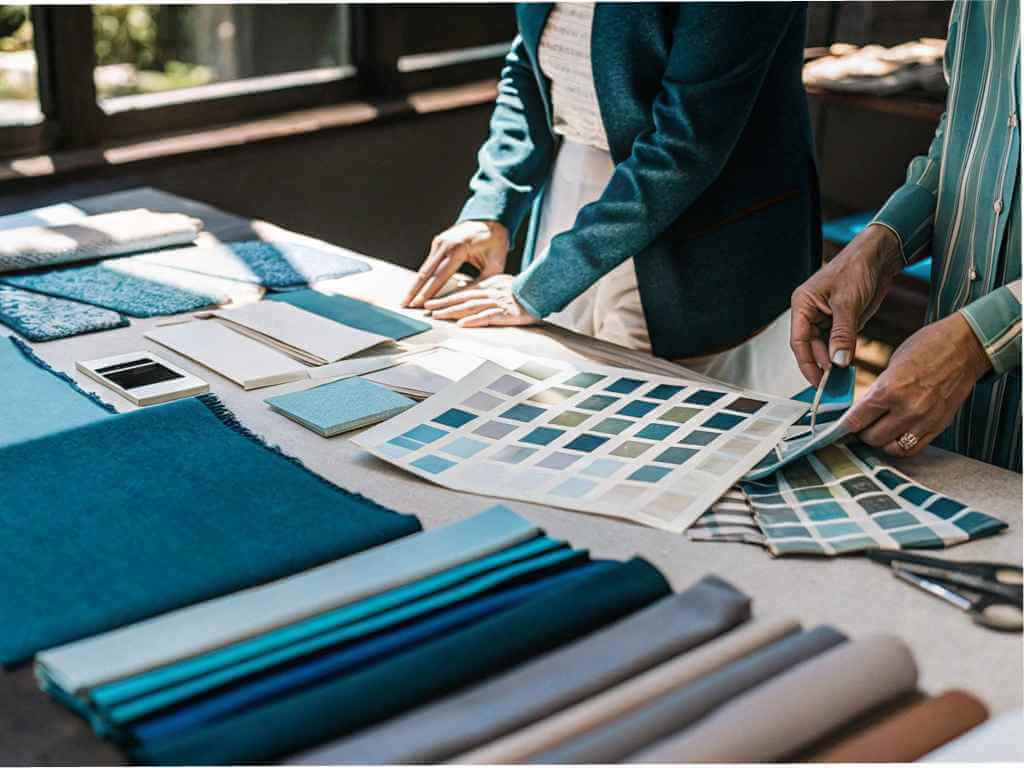 Consultation process with fabric samples