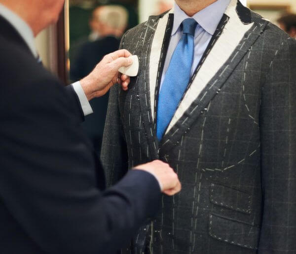 A perfectly tailored bespoke suit