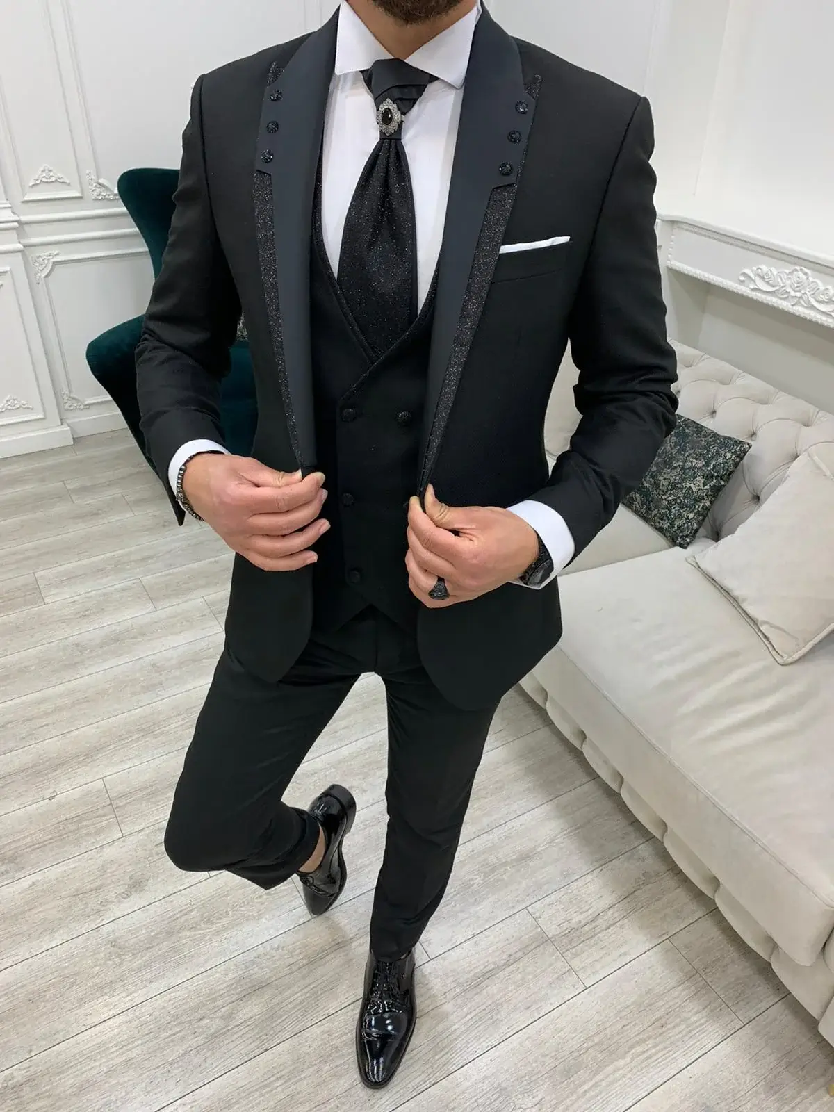 An elegant tuxedo for formal events
