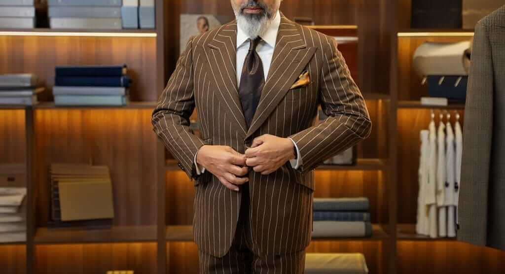 A stylish man in a bespoke blazer