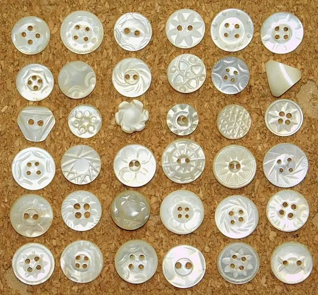 Mother-of-pearl buttons